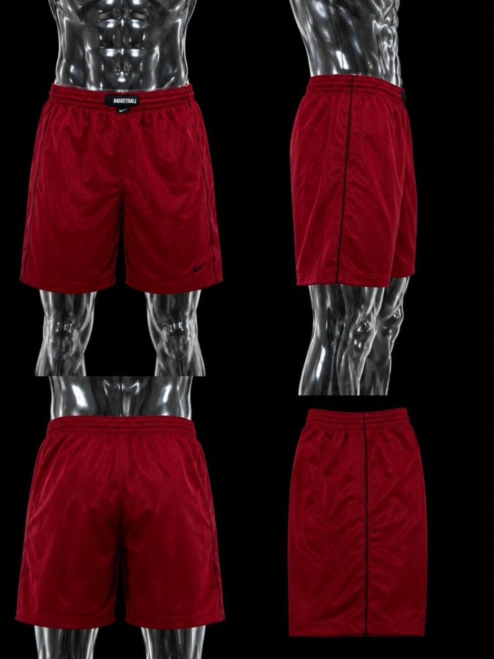 NIKE Basketball Men's Red Mesh Polyester Shorts Size XL